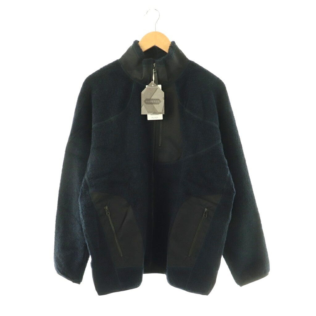 【中古】オーベルジュ AUBERGE SOMERSET ジャケット ブルゾン ジップアップ ウール 42 紺 /NR ■OS ■AD メンズ 【ベクトル 古着】 260128
