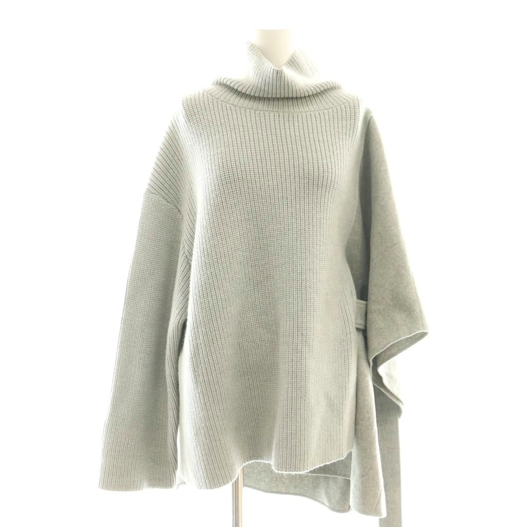 【中古】アドーア ADORE ドッキングポンチョニット プルオーバー アシンメトリー 38 グレー /DF ■OS レディース 【ベクトル 古着】 260130｜ブランド古着の買取販売ベクトル