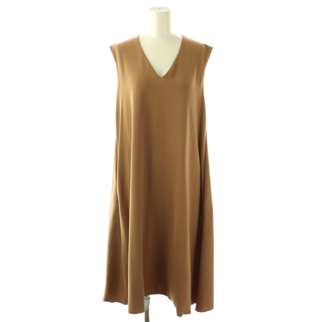 【中古】デイジーリンフォクシー DAISY LIN For FOXEY Bell Flare ノースリーブワンピース Vネック ロング モカ 06289 /DO ■OS レディース 【ベクトル 古着】 260127｜ブランド古着の買取販売ベクトル