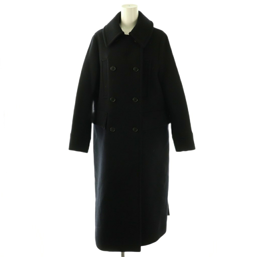 【中古】イエナ IENA ラブークル La Boucle ウールロングコート ダブル ブラック /HK ■OS レディース 【ベクトル 古着】 260129