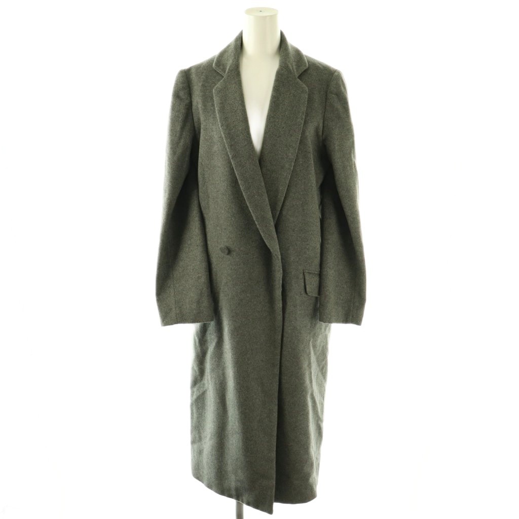 【中古】コルピエロ COL PIERROT ウールカシミヤ チェスターコート ロング 38 グレー /HK ■OS レディース 【ベクトル 古着】 260129