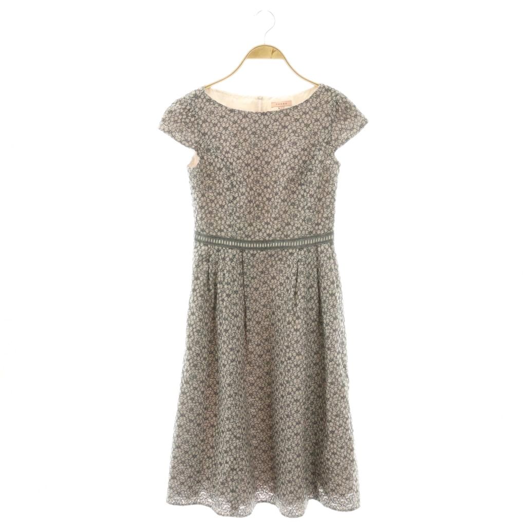 【中古】トッカ TOCCA 25AW MEMORY OF LACE ドレス ワンピース 半袖 ロング 0 ピンク グレー /NR ■OS レディース 【ベクトル 古着】 260208｜ブランド古着の買取販売ベクトル