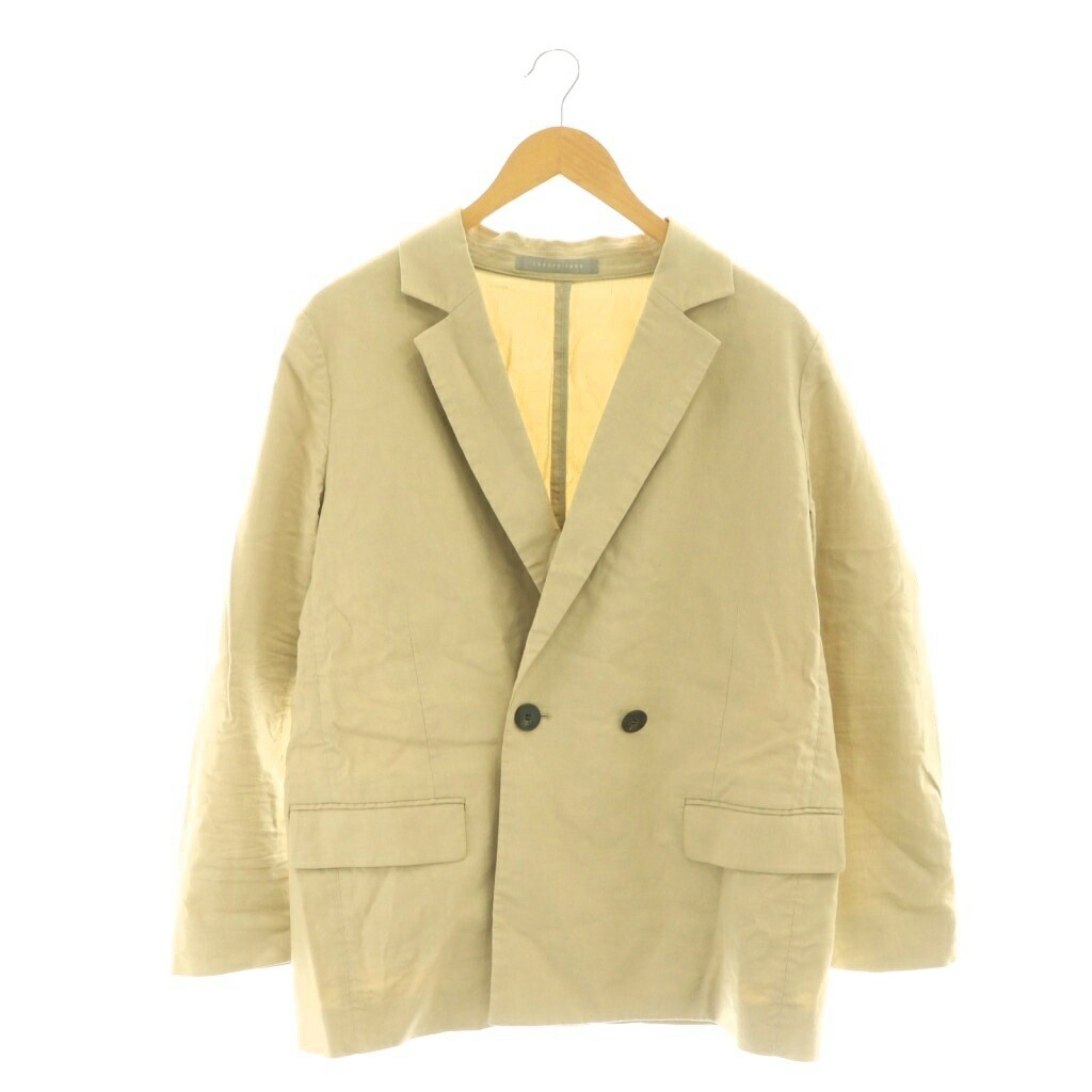 【中古】セオリーリュクス theory luxe 25SS Lush Linen Adison Jacket ジャケット テーラード ダブル リネン混 40 ベージュ /HK ■OS レディース 【ベクトル 古着】 260202