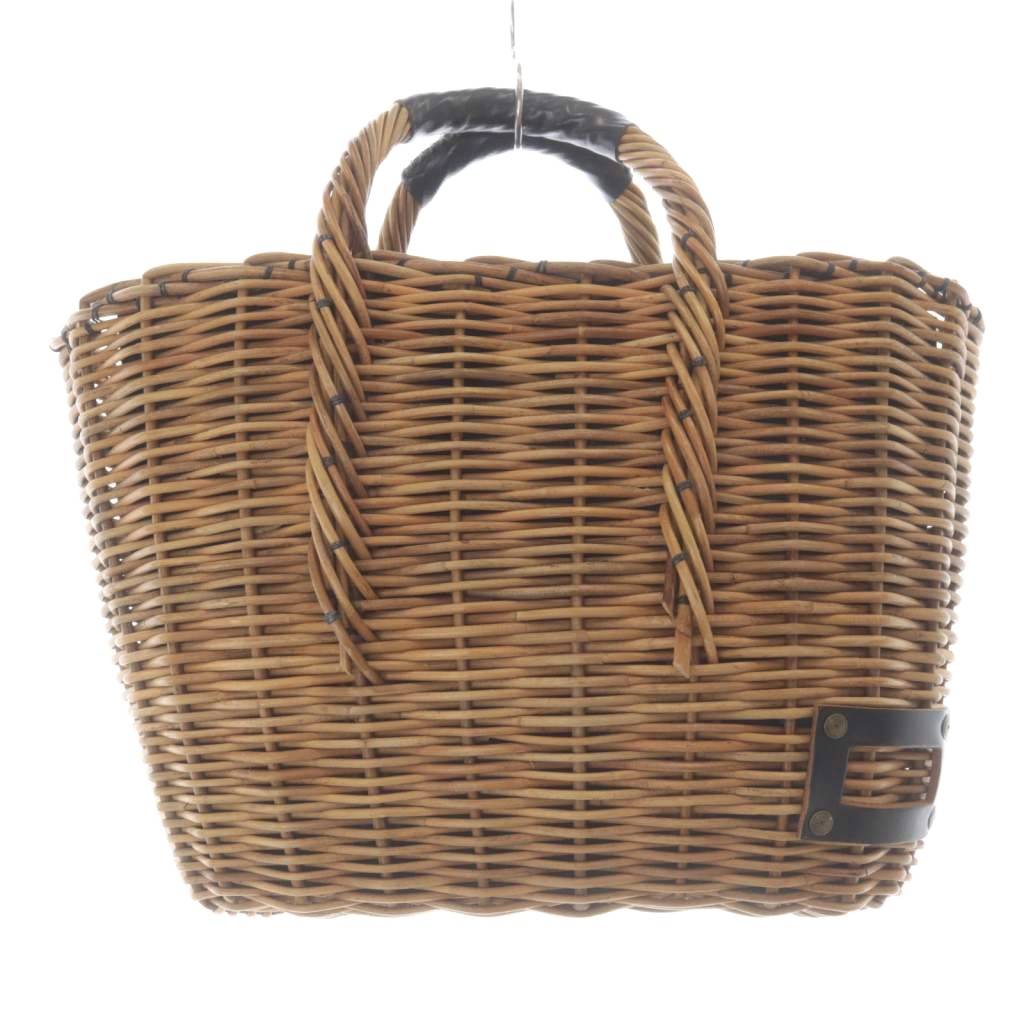【中古】エバゴス EBAGOS 17SS WHEN SLEEP ON THE LAWN ブライドルレザー×紅藤 かごバッグ ハンドバッグ 茶色 ブラウン 黒 ブラック /SR レディース 【ベクトル 古着】 260205 23,175円