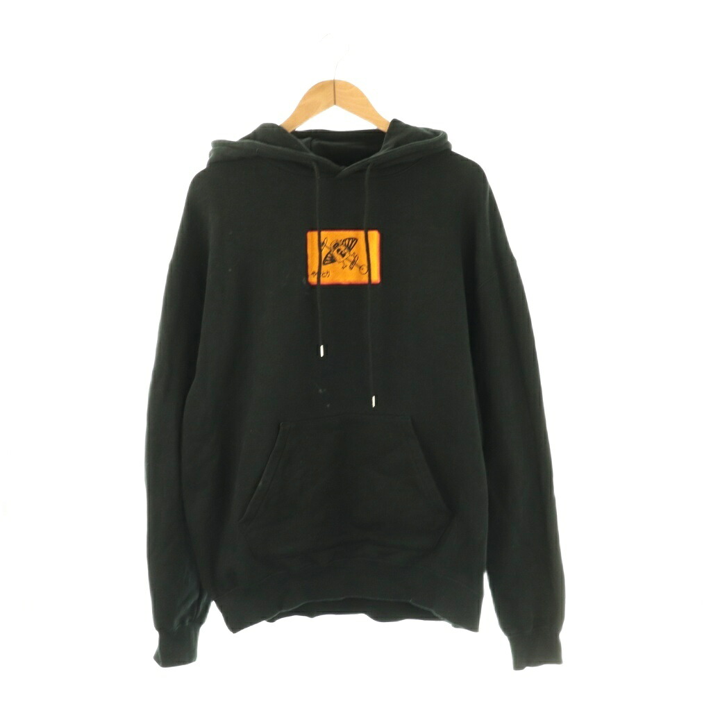 【中古】ボルトルーム VAULTROOM YAKITORI CARD HOODIE プルオーバー パーカー 長袖 XL ブラック オレンジ /DO ■OS ■AD メンズ 【ベクトル 古着】 260209