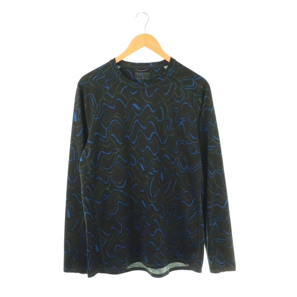 【中古】パタゴニア Patagonia 44427 24AW キャプリーン ミッドウェイト クルー カットソー 長袖 L ブラック /HK ■OS メンズ 【ベクトル 古着】 260209