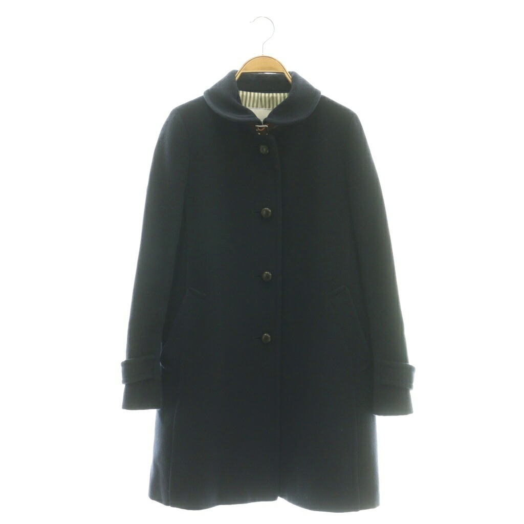 【中古】マッキントッシュフィロソフィー MACKINTOSH PHILOSOPHY ウール コート アウター 38 ブラック /DF ■OS レディース 【ベクトル 古着】 260212