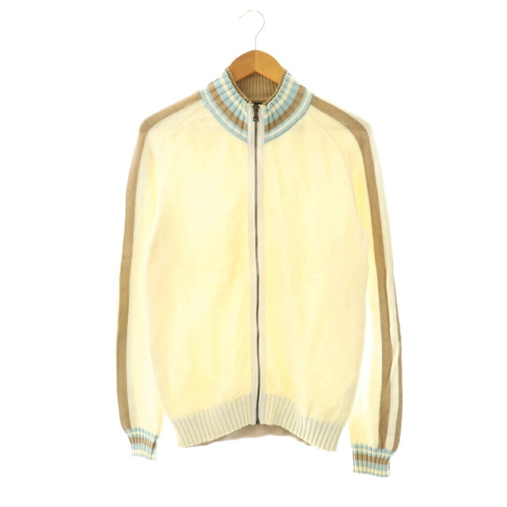 【中古】ディー\u0026重力加速度 弗ガバ ドルチェ\u0026ガッバーナ D\u0026G 編み物上衣 ジップアップ 上衣 M 象牙色 /DF ■os メンズ 【ベクター 古着】 260219