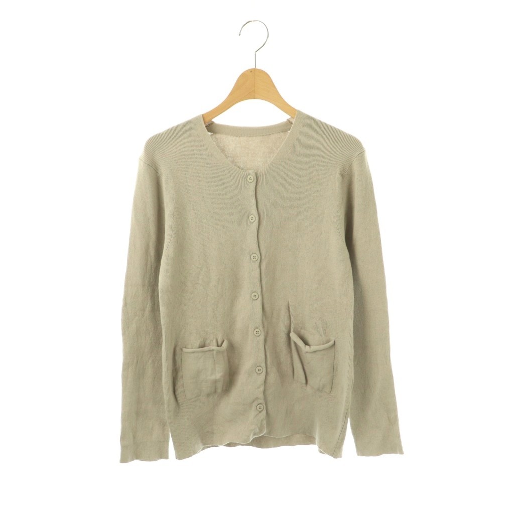 【中古】ハート Haat イッセイミヤケ ISSEY MIYAKE コットン カーディガン ニット 長袖 2 グレー /HK ■OS レディース 【ベクトル 古着】 260217