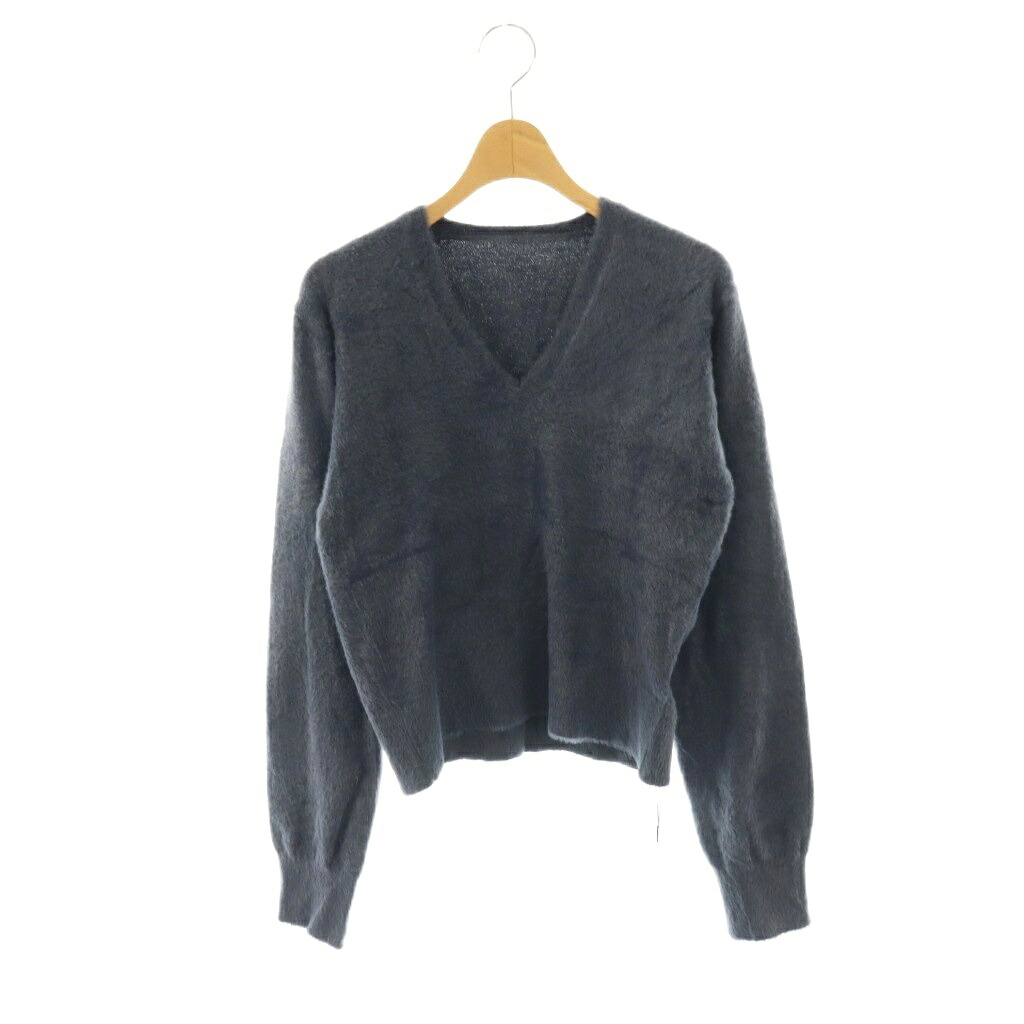 【中古】未使用品 リムアーク rim.ark 24AW Shaggy v neck knit tops ニット セーター シャギー F チャコールグレー /ES ■OS レディース 【ベクトル 古着】 260217