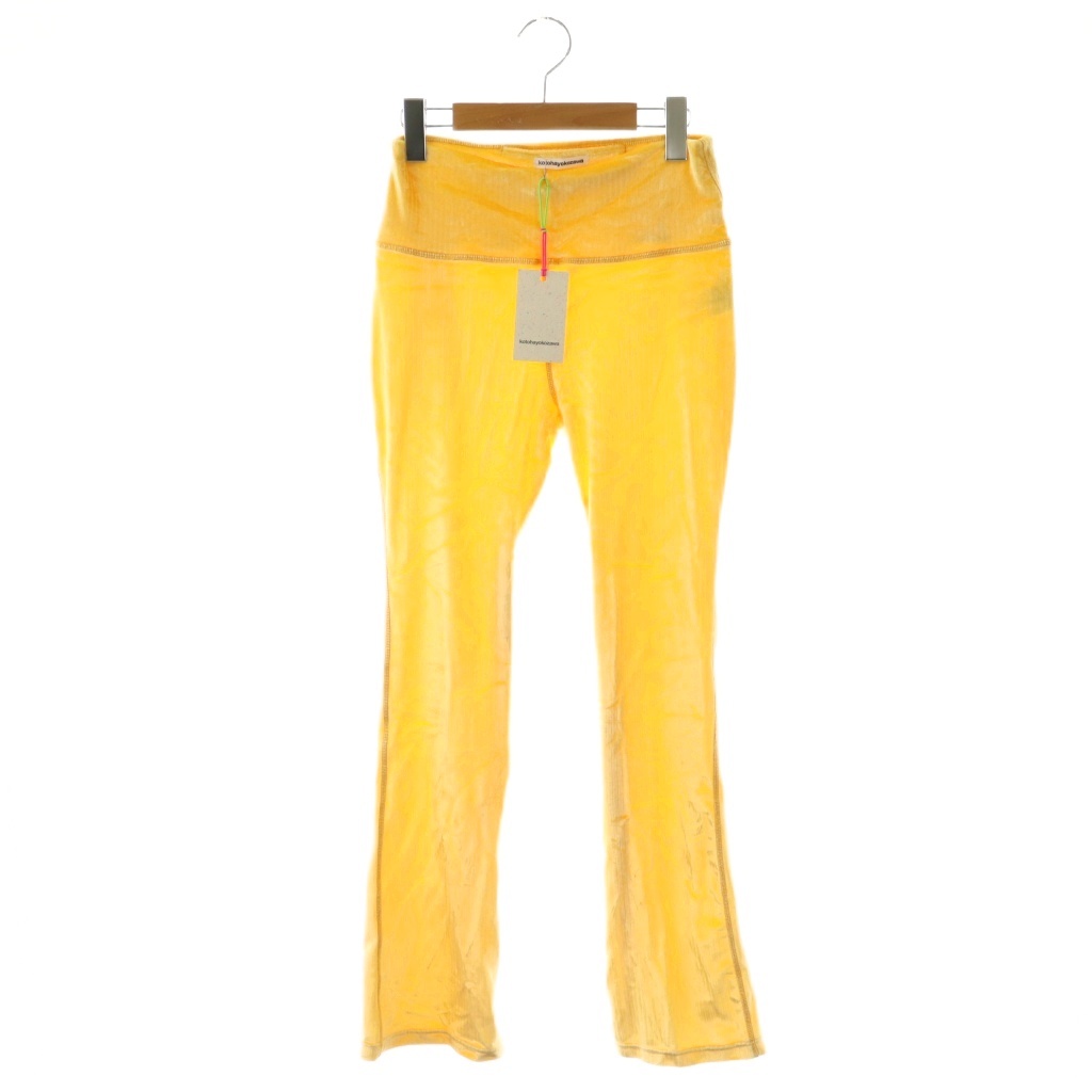 【中古】未使用品 コトハヨコザワ kotohayokozawa FLEX VELVET ZIPPER LEGGINGS パンツ フレア ベルベット S オレンジ /HK ■OS ■SH レディース 【ベクトル 古着】 260225