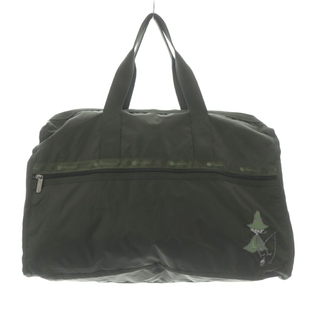 【中古】レスポートサック LesportSAC スナフキン刺しゅう DELUXE LG WEEKENDER 豆の町2WAY御徒面子 ショルダーバッグ 緑 緑であること /SR レディース 【ベクター 古着】 260218