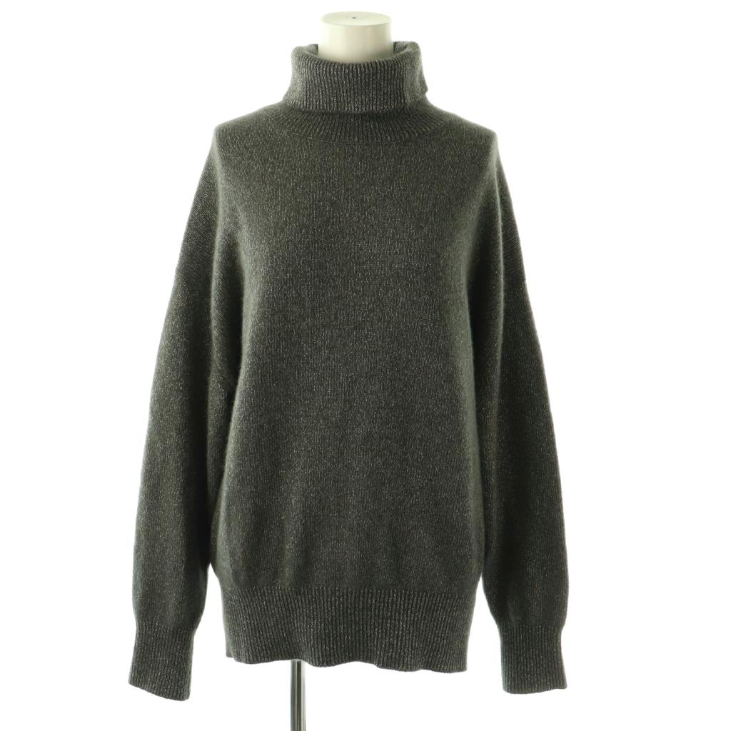 【中古】ユナイテッドアローズ UNITED ARROWS 稲荷 羊毛 ラメ 編み物 スウェーター 濃灰色薄墨色 /ES ■os レディース 【ベクター 古着】 260224