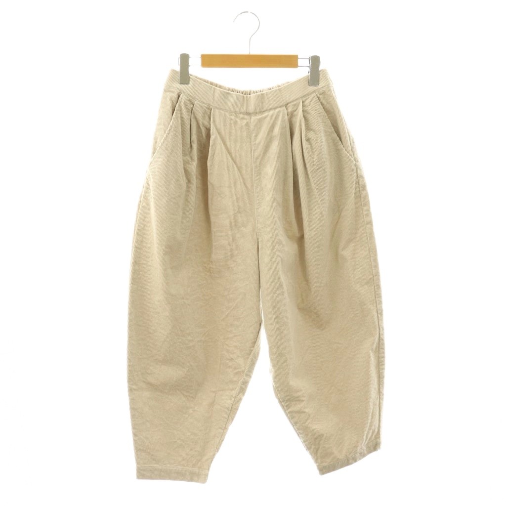 【中古】未使用品 ローブデポー ROBEdePEAU CORDUROY TAPERED PANTS パンツ イージー コーデュロイ F オフホワイト R325 /DO ■OS ■SH レディース 【ベクトル 古着】 260219