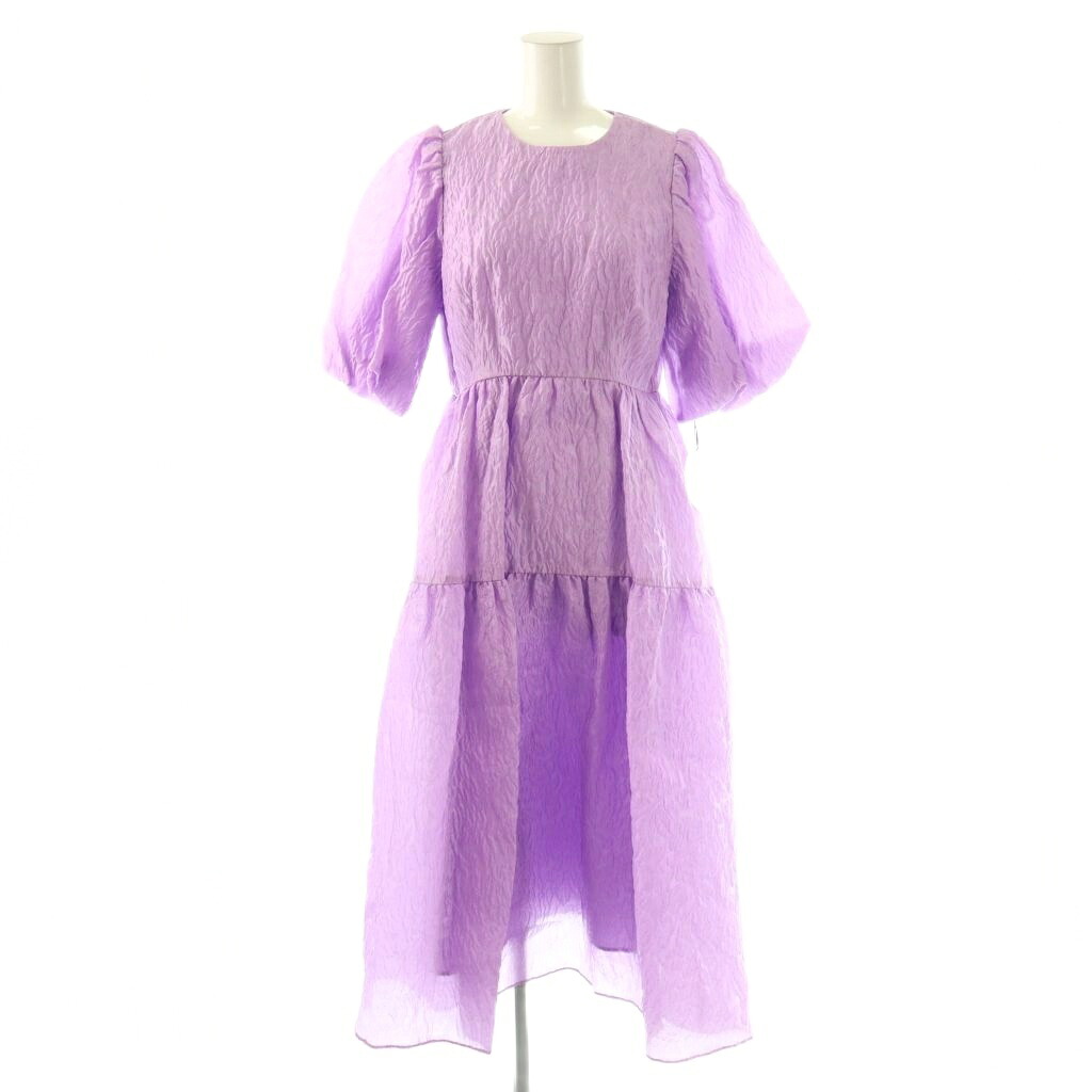 【中古】未使用品 トロワズィエムチャコ troisiemechaco フクレジャガードワンピース 38 紫 パープル /AQ ■OS ■SH レディース 【ベクトル 古着】 260218
