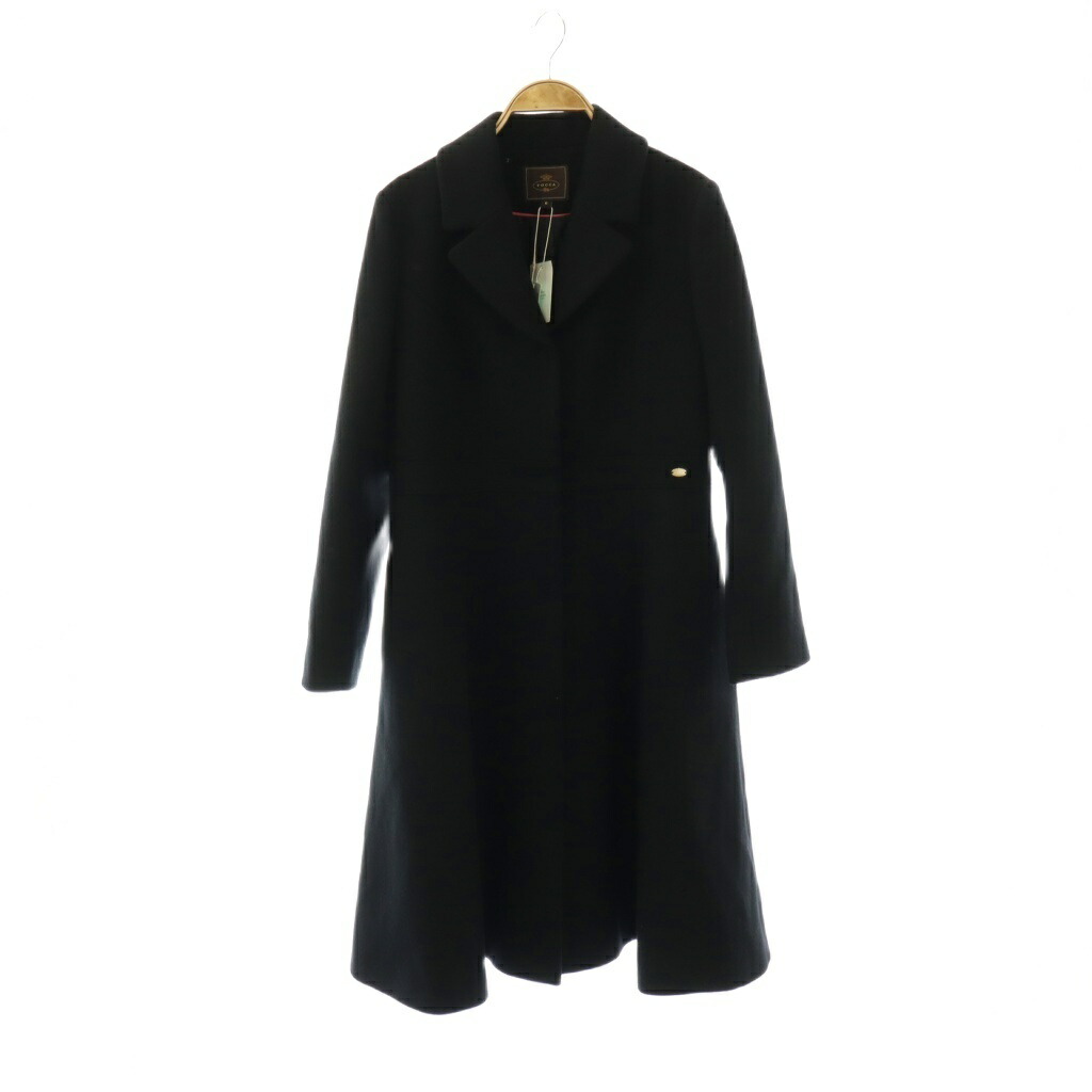 【中古】トッカ TOCCA MILKY PUFF 羊毛厚地の外套 チェスター アウター 0 黒 /NR ■os レディース 【ベクター 古着】 260219