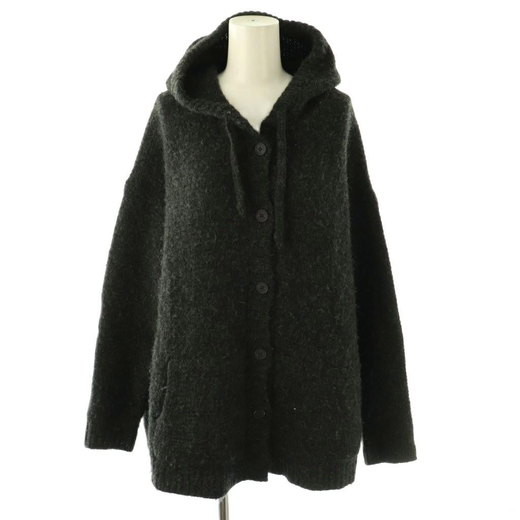 【中古】シーティープラージュ C.T.plage Alpaca wool hoodie ニット セーター 前開き 36 チャコール /CX ■OS レディース 【ベクトル 古着】 260225