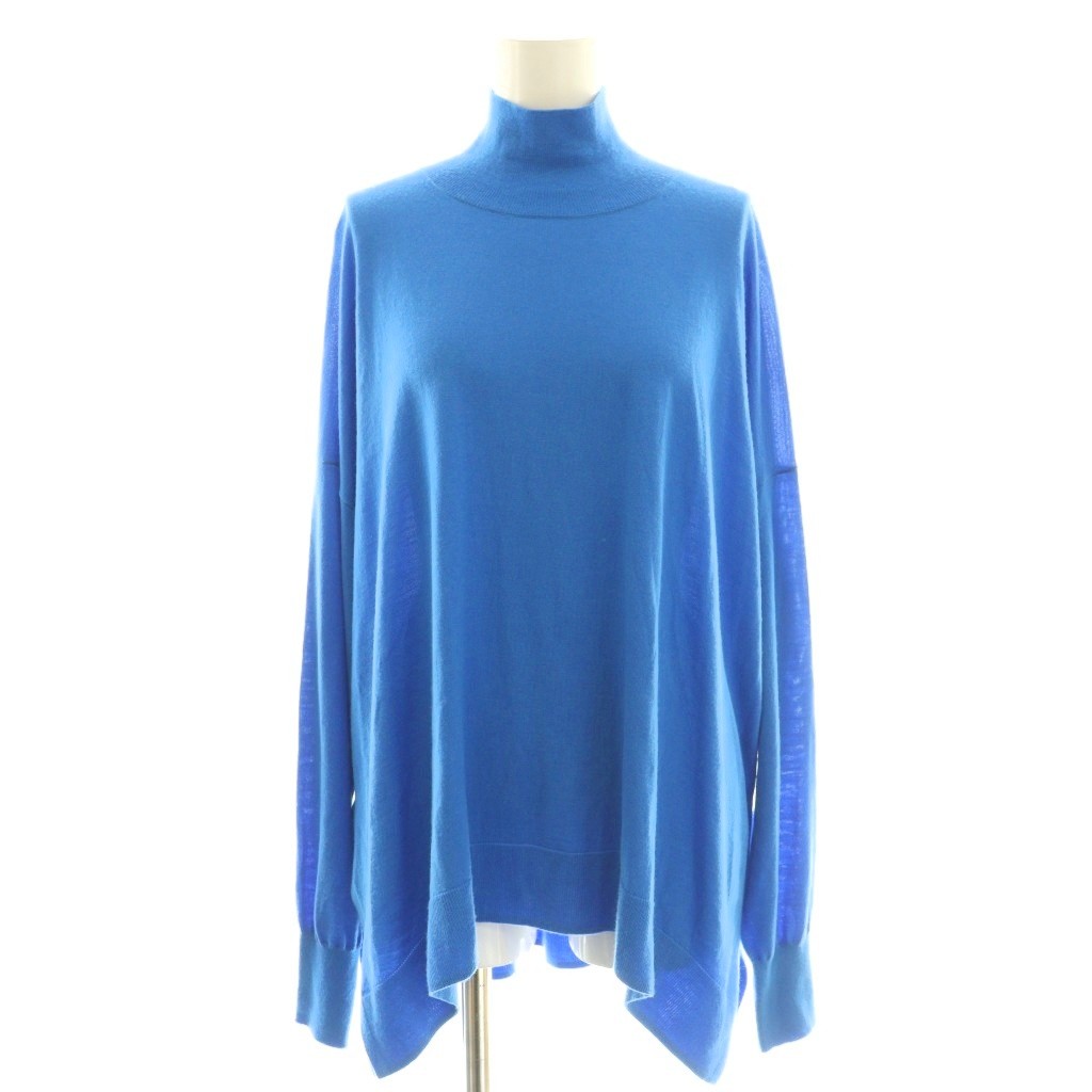 【中古】エンフォルド ENFOLD サンプル品 25AW archetype TURTLE-NECK BOX PULLOVER プルオーバー ニット セーター 38 青 /CX ■OS レディース 【ベクトル 古着】 260221