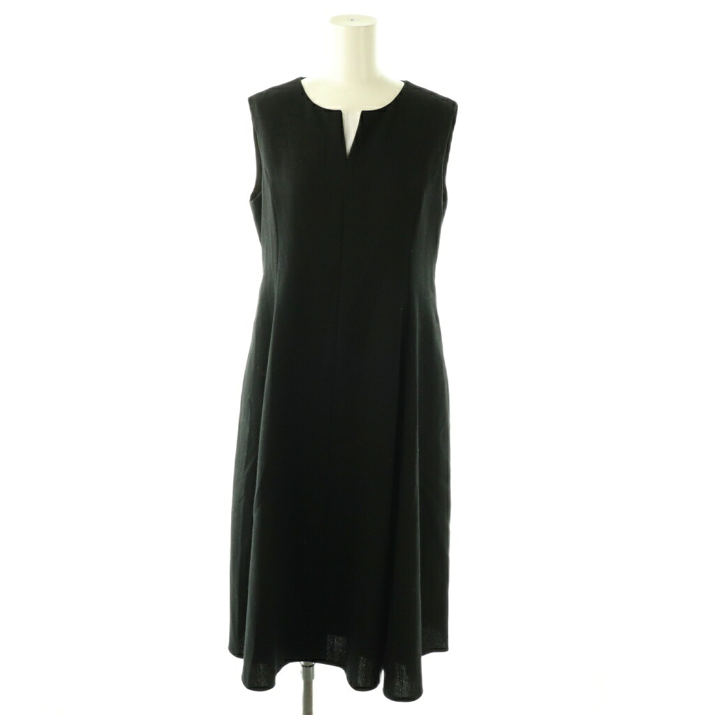 【中古】フォクシー ブティック FOXEY BOUTIQUE 42553 ドレス フリージア ワンピース ロング ノースリーブ 40 ブラック /HK ■OS レディース 【ベクトル 古着】 260224