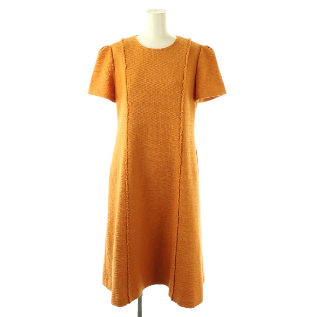 【中古】フォクシーニューヨーク FOXEY NEW YORK 43882 Dress Yvette 衣装 ロング 半袖 40 オレンジ色 /HK ■os レディース 【ベクター 古着】 260224