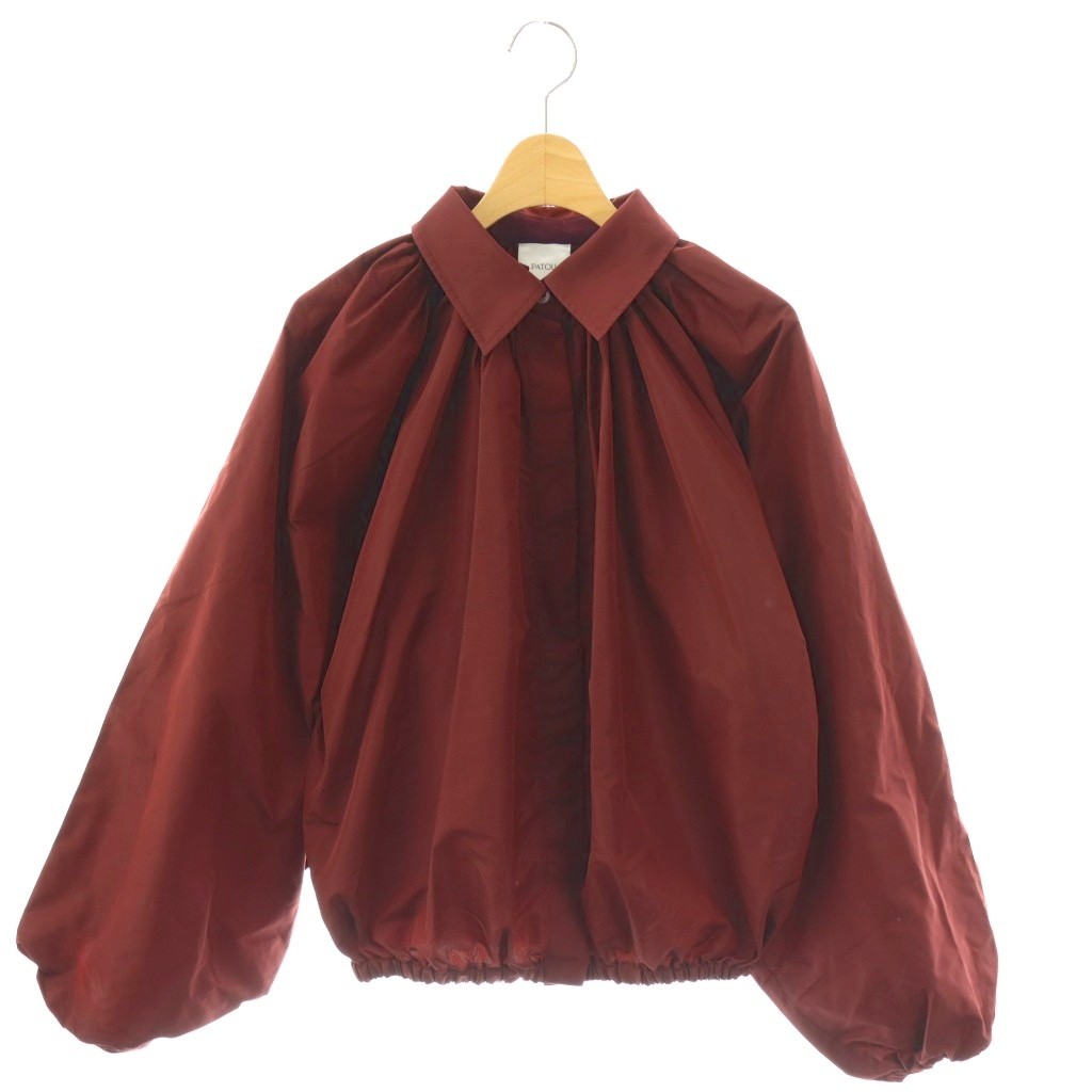 【中古】パトゥ PATOU 25AW リサイクルファイユ バブル ブラウス シャツ 34 ボルドー /DF ■OS レディース 【ベクトル 古着】 260224