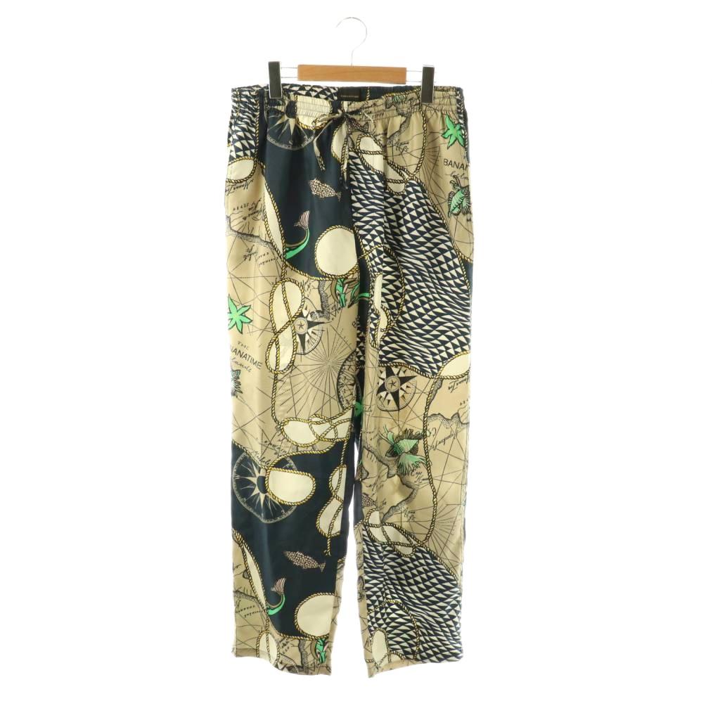 【中古】バナナタイム BANANATIME EASY PANT HAWAIITIME イージーパンツ シルク S ベージュ マルチカラー /ES ■OS レディース 【ベクトル 古着】 260303