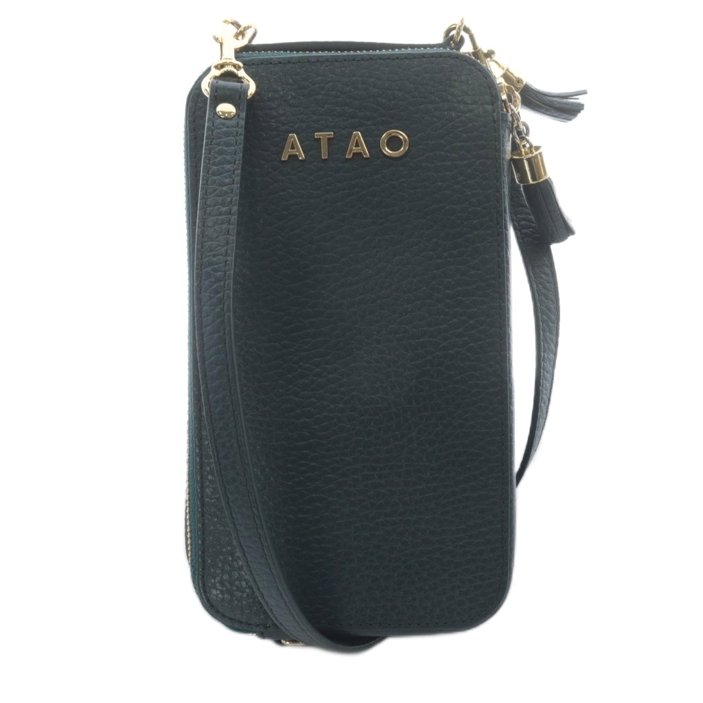 【中古】アタオ ATAO アミュレット・ケリー スマホショルダーポシェット ロゴ 緑 グリーン /SR レディース 【ベクトル 古着】 260226