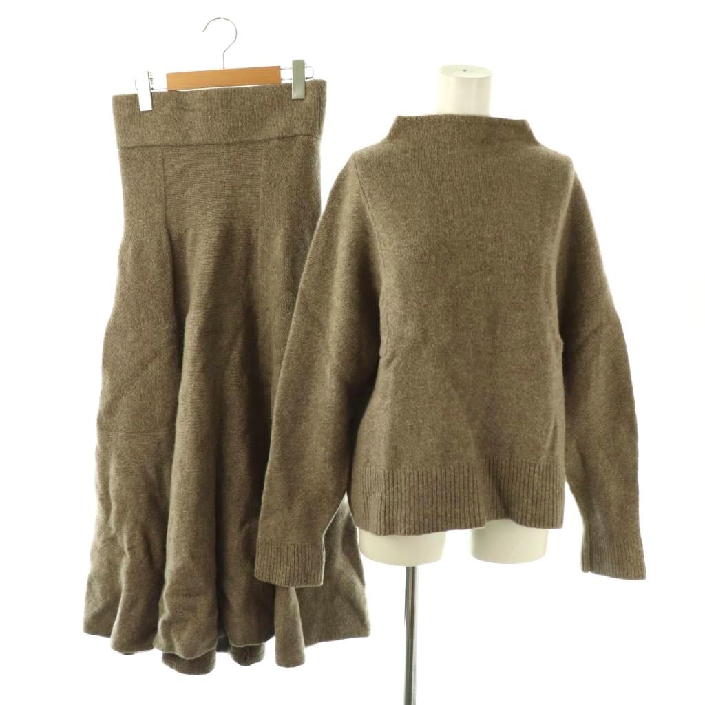 【中古】ラッピンノット WRAPINKNOT 編み物 スコート セットアップ スウェーター ティーシャツ 太陽面爆発 羊毛 0 モカ赤銅色 /CX ■os  レディース 【ベクター 古着】 260224