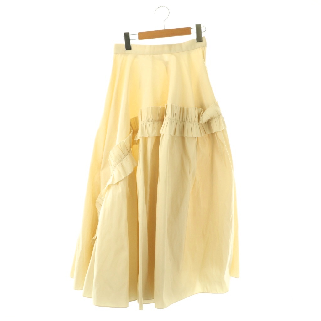 【中古】アレキサンダーマックイーン ALEXANDER MCQUEEN 727505 フリルロングスカート フレア 38 ライトベージュ /NR ■OS ■SH レディース 【ベクトル 古着】 260305