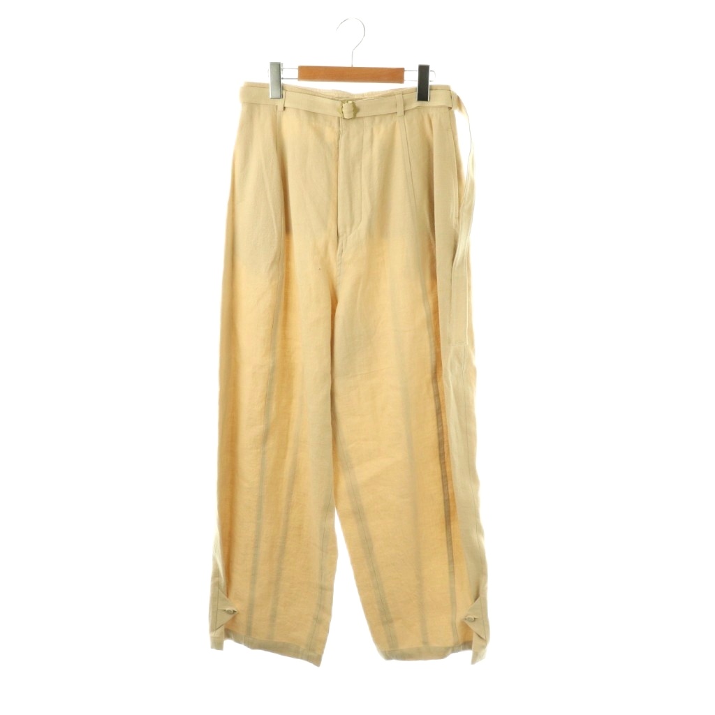 【中古】未当て嵌める品 ススリ SUSURI 26SS リネンコットンフォックスパンツ 名取り草飛球 1 ベージュ /DO ■os ■SH レディース 【ベクター 古着】 260302