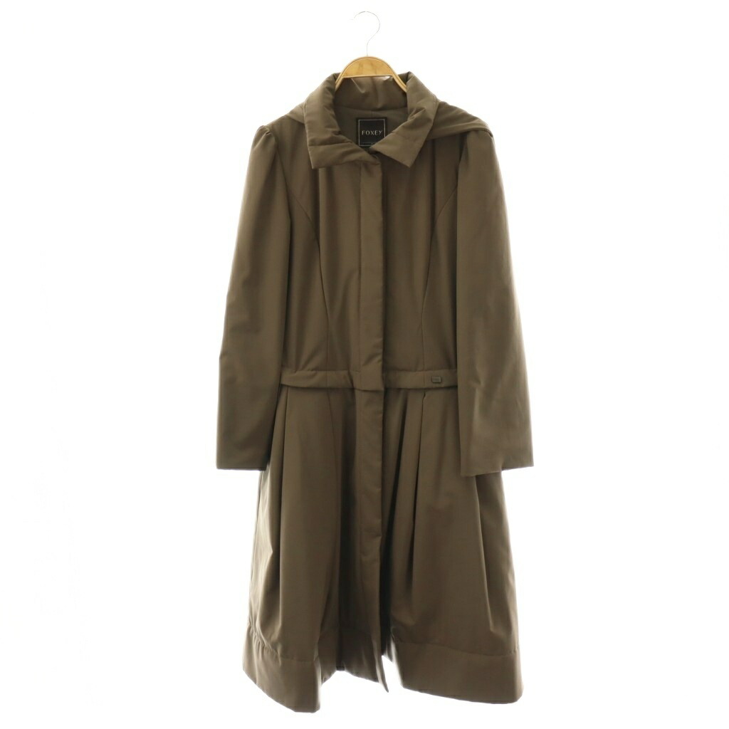 【中古】フォクシー FOXEY レイニーロング\u0026遊撃手 厚地の外套 アウター 中綿 38 モカ赤銅色 29528 /CX ■os レディース 【ベクター 古着】 260311