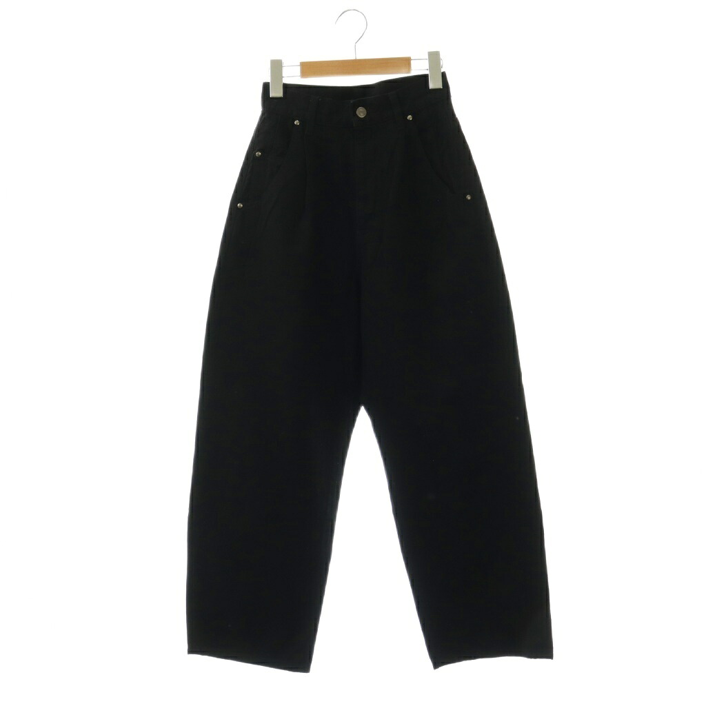 【中古】アストラット ASTRAET 25AW 1タック バルーン デニムパンツ ジーンズ 00 ブラック /CX ■OS レディース 【ベクトル 古着】 260311