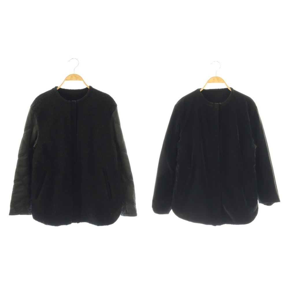 【中古】アイシービー iCB 24AW ラミネートパイルキルト 真っただ中丈厚地の外套 リヴァーシブル アウター 否色つや 2 黒いこと /CX ■os レディース 【ベクター 古着】 260306