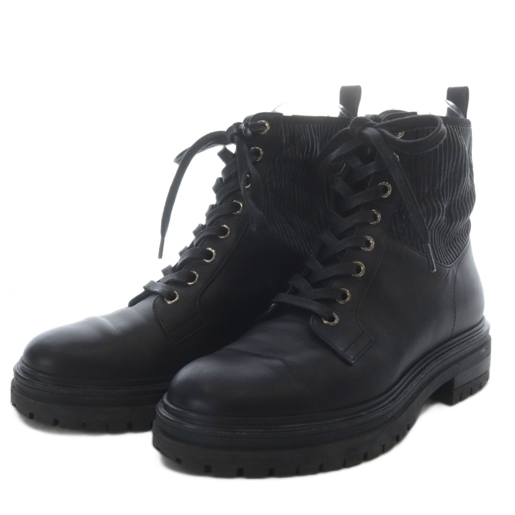 【中古】ジャンヴィトロッシ Gianvito Rossi MARTIS 20 レースアップブーツ ショート ローヒール レザー 37 ブラック 73884 /YO35 レディース 【ベクトル 古着】 260303