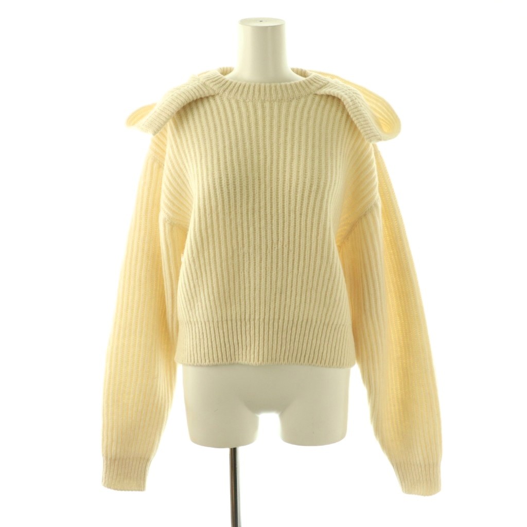 【中古】フミカ ウチダ FUMIKA_UCHIDA SHETLAND RIB STITCH HOODED PULLOVER ニットフーディ セーター 長袖 ウール 36 アイボリー /DO ■OS レディース 【ベクトル 古着】 260309 30,485円