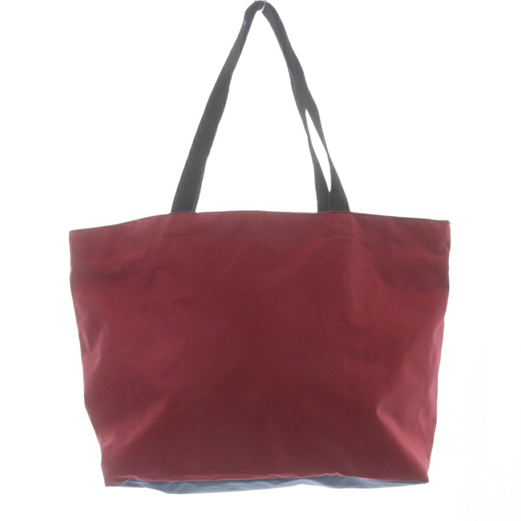 【中古】エルベシャプリエ Herve Chapelier ナイロン舟型ショルダートートバッグ ハンドバック 赤 赤いこと 紺 米国海軍 /SR ■SH レディース 【ベクター 古着】 260310