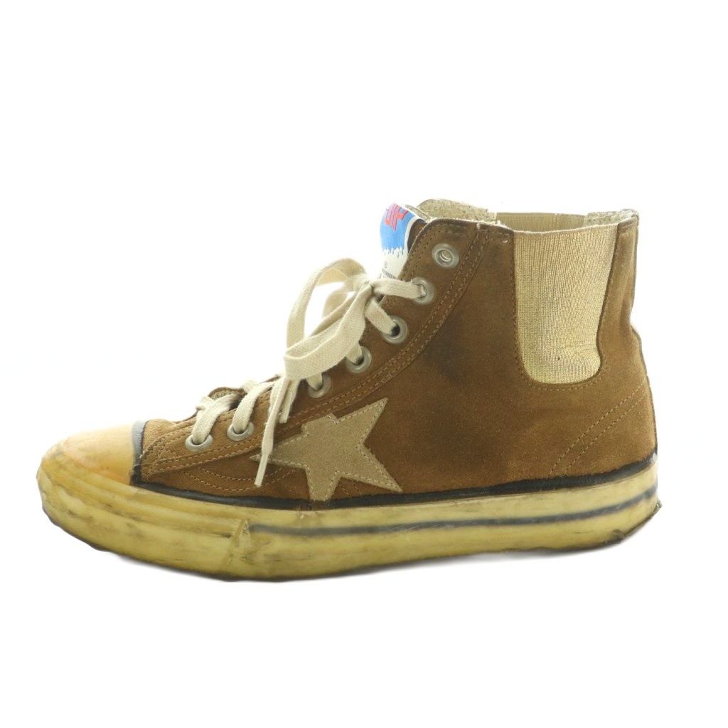 【中古】ゴールデングース GOLDEN GOOSE VSTAR1 ハイカットスニーカー シューズ 40 25.0糎 茶 /MI ■os レディース 【ベクター 古着】 260304 スニーカー-靴