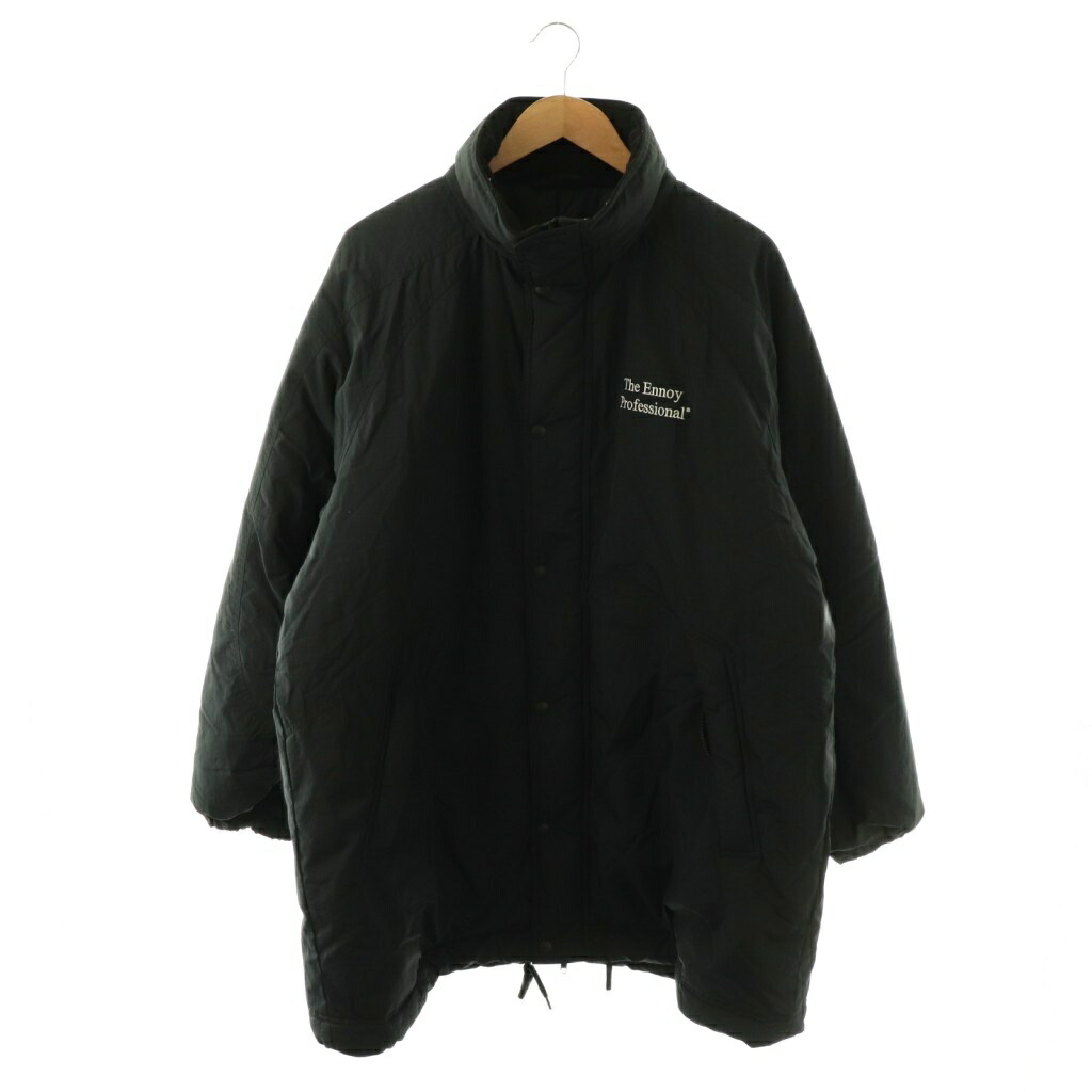 【中古】ザエンノイプロフェッショナル The ennoy Professional Padded Nylon Bench Coat コート 中綿ジャケット ジップアップ アウター XL 黒 ブラック /TK ■SH メンズ 【ベクトル 古着】 260316
