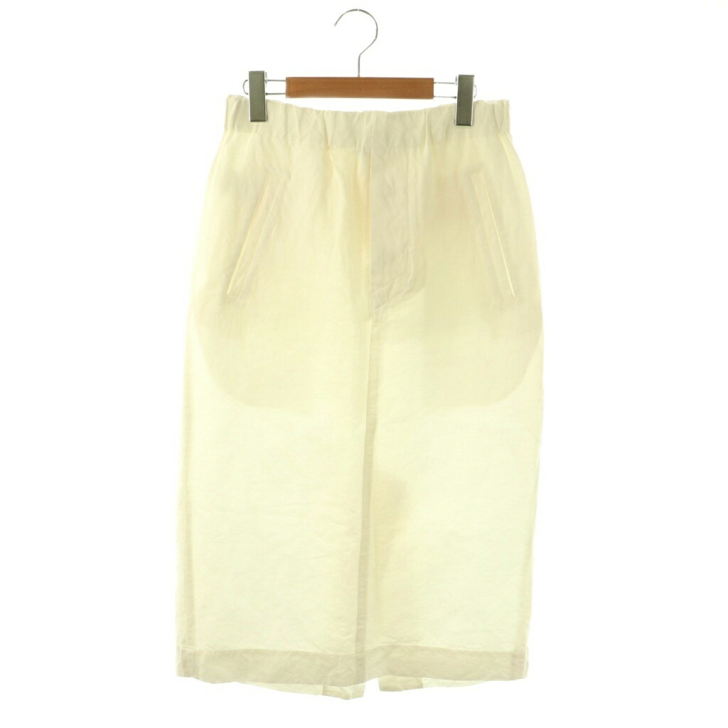 【中古】マーガレットハウエル MARGARET HOWELL 25SS LINEN COTTON TWILL スコート きつい ロング リネン 1 白いこと /HK ■os レディース 【ベクター 古着】 260309
