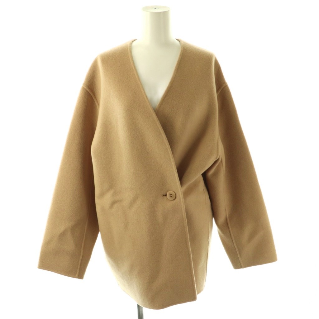 【中古】プラージュ Plage 25AW HAMILTON Cardigan コート ノーカラー ウール アウター 36 キャメル /YM レディース 【ベクトル 古着】 260316