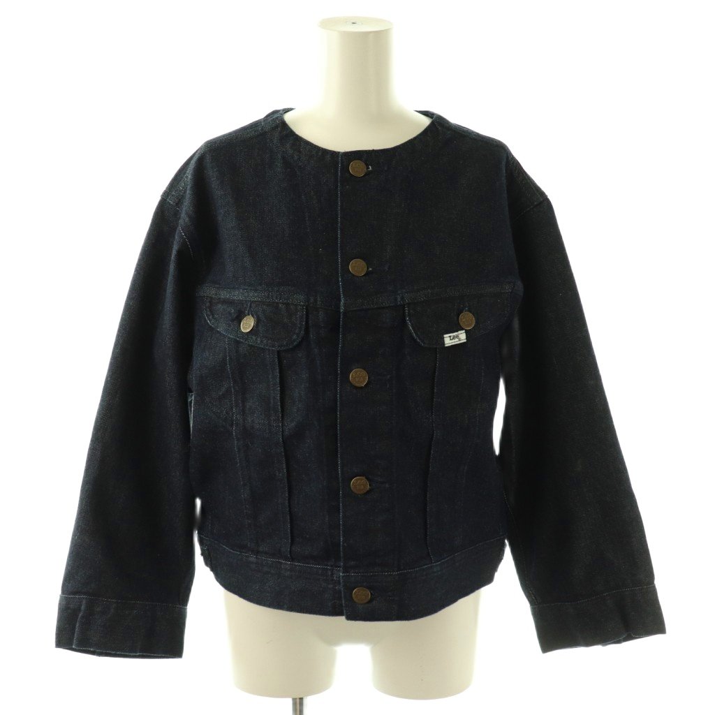 【中古】リー LEE ロッソ ROSSO アーバンリサーチ 26SS NOCOLLAR SHORT JACKET デニムジャケット ノーカラー Gジャン ジージャン アウター S ワンウォッシュ ネイビー /YM レディース 【ベクトル 古着】 260316