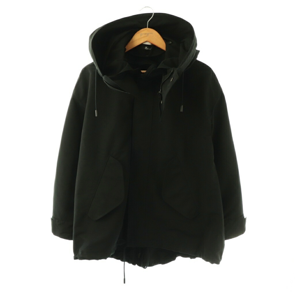 【中古】ザ 紫はしどいクス THE RERACS Edition別注 THE MODS COAT 厚地の外套 御山パーカー ジップアップ 38 黒 黒いこと 21SS-RECT-286L-ESP-J /TK レディース 【ベクター 古着】 260316 レディースファッション-コート・ジャケット