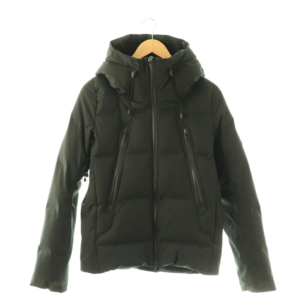 【中古】デサント DESCENTE ALLTERRAIN オルテライン 水沢ダウン ジャケット フード ジップアップ S 黒 ブラック DAMMGK30U /KU ■SH メンズ 【ベクトル 古着】 260316