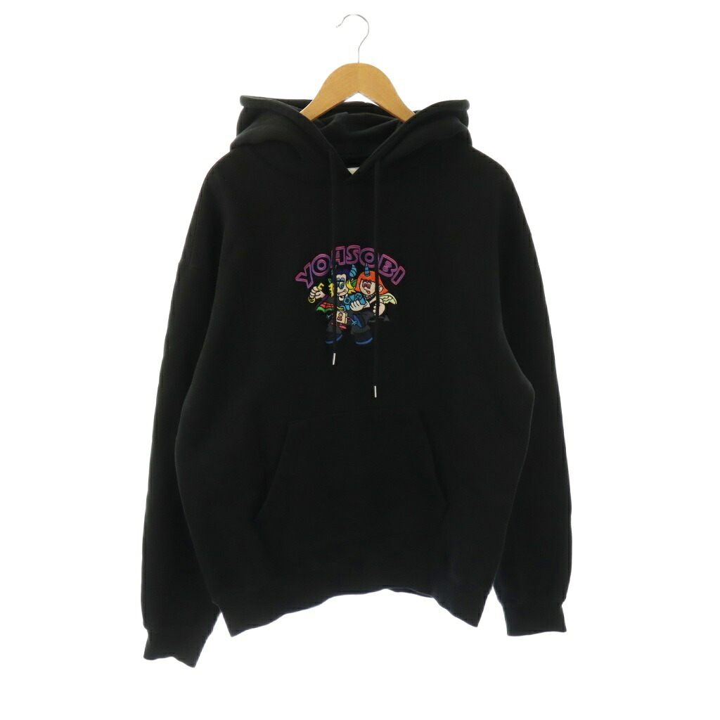 【中古】雄捻子御部屋 ×YOASOBI HOODIE パーカー L 黒 黒いこと /JP メンズ レディース 【ベクター 古着】 260314