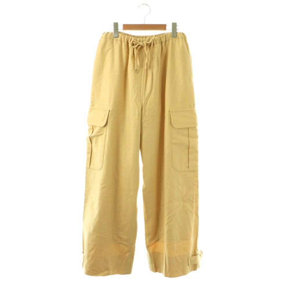 【中古】6 ROKU BEAUTY&YOUTH B&Y ロク ビューティーアンドユース FLANO MIRITARY MOTIF PANTS カーゴパンツ イージー M クリーム /HK ■OS レディース 【ベクトル 古着】 260312
