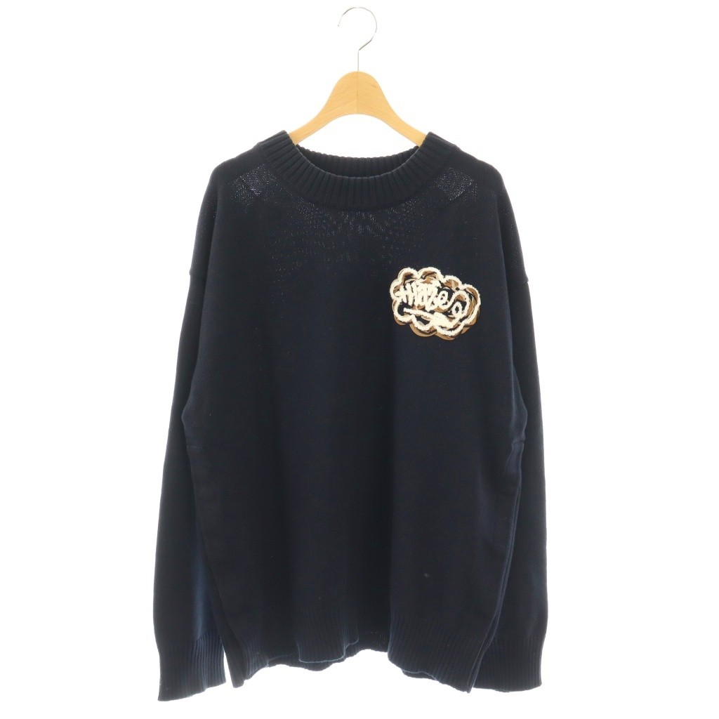 【中古】サカイ sacai 23-02986M Code Emb Knit Pullover ニット×Eric Haze セーター 長袖 2 紺 /NR ■OS ■SH メンズ 【ベクトル 古着】 260323