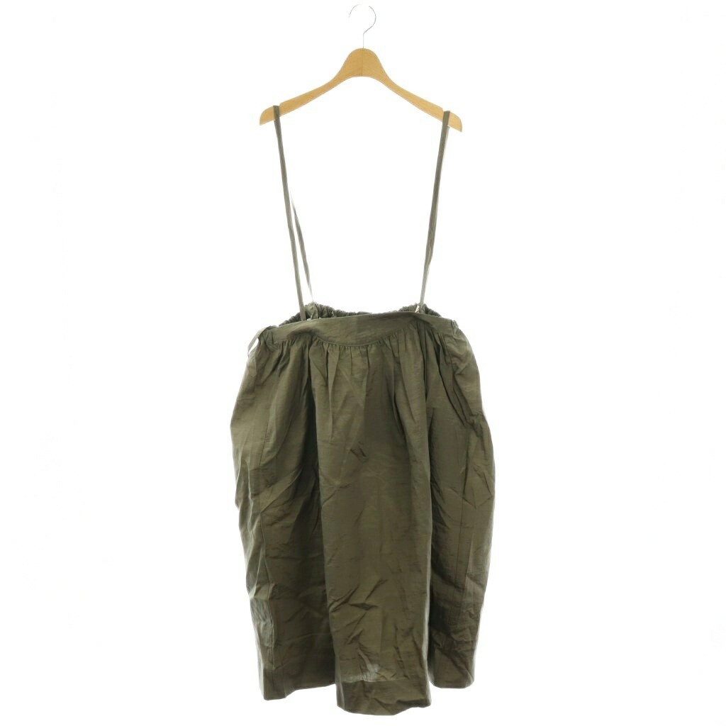 【中古】未当て嵌める品 瓦(g) g-586 LVINTAGE CLOTH SHOULDER STRAP SKIRT スコート 太陽面爆発 繻子 F カーキ /CX ■os ■SH レディース 【ベクター 古着】 260313