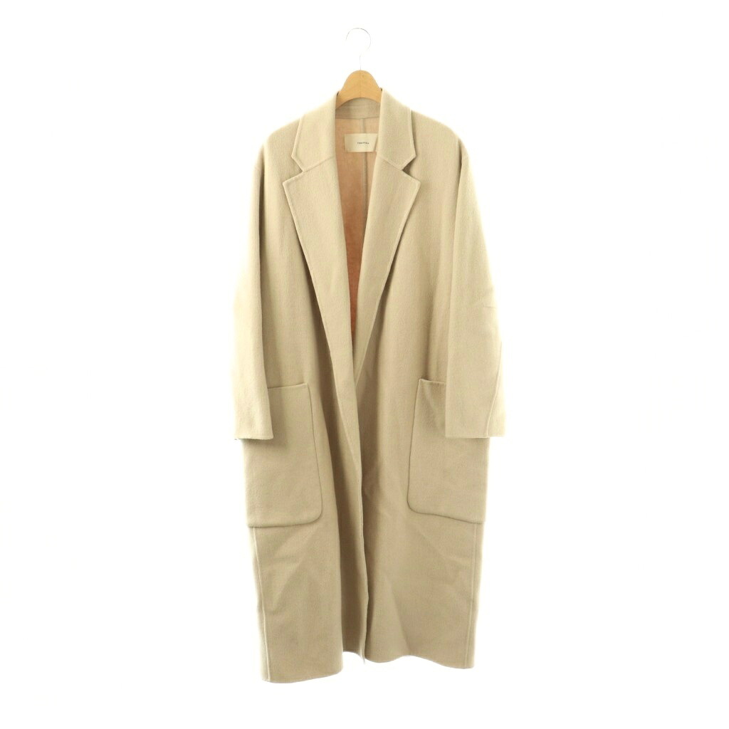【中古】トゥデイフル TODAYFUL Wool Over Coat コート ロング 36 ベージュ /HK ■OS レディース 【ベクトル 古着】 260323
