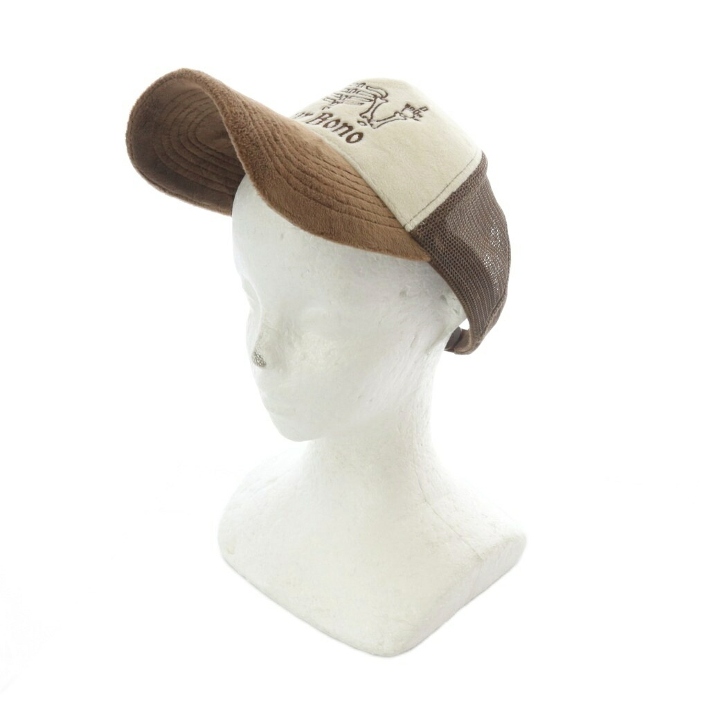 【中古】ブラーボノ Blur Bono 帽子 メッシュキャップ 茶色 ブラウン /SR ■AD メンズ 【ベクトル 古着】 260319