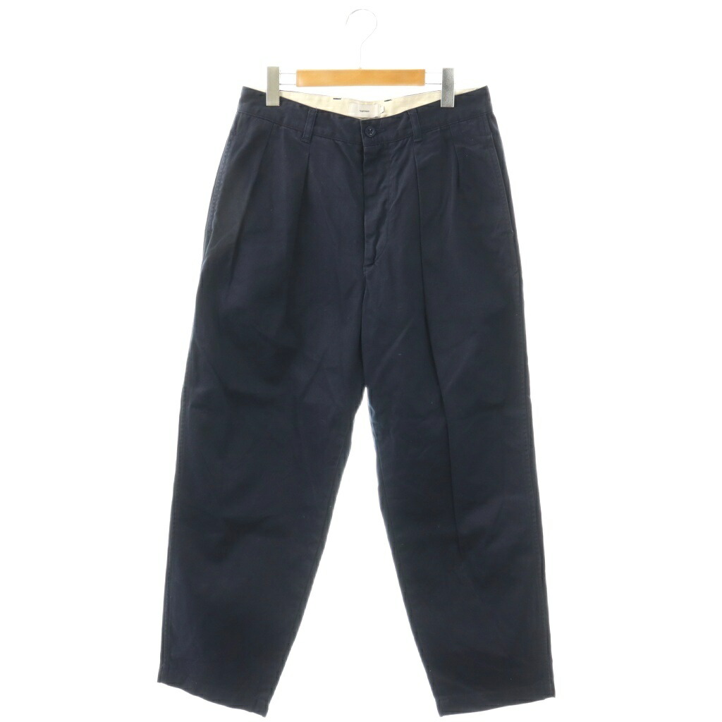 【中古】グラフペーパー Graphpaper Suvin Chino Tuck Tapered Pants パンツ テーパード 1 ネイビー GM231-40178B /CX ■OS メンズ 【ベクトル 古着】 260313